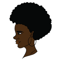 Kingz n Queenz female model logo illustration